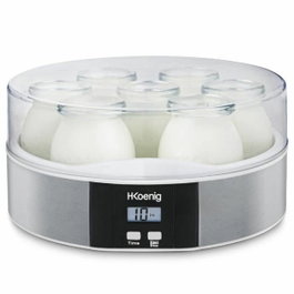Hkoenig ELY70 Yaourtière avec 7 pots de 160ml