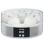 H.Koeing ELY70 Yaourtière électrique programmable (15h) - 7 pots de 160 ml - 15W - Pour yaourts au lait, végétal, aromatisés ou à boire
