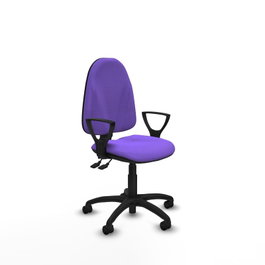 PIQUERAS Y CRESPO Chaise de bureau Algarra, tissu lilas, mécanisme asynchrone