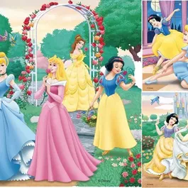 Ravensburger Puzzles Disney Princesses - Lot de 3 puzzles de 49 pièces - Poster taille réelle inclus - Jeu éducatif pour enfants dès 5 ans