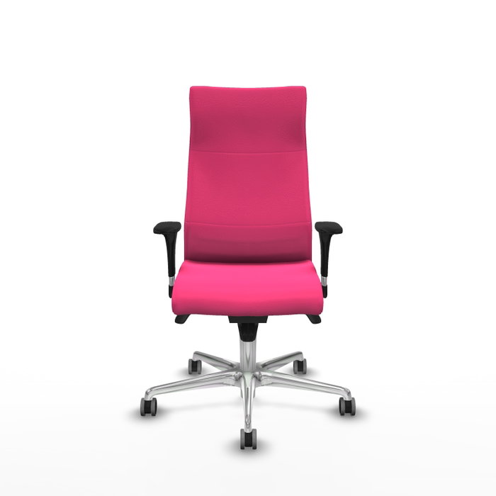 Piqueras Y Crespo Fauteuil Albacete Rose avec mécanisme synchrone et base aluminium Piqueras Y Crespo Fauteuil Albacete Rose avec mécanisme synchrone et base aluminium