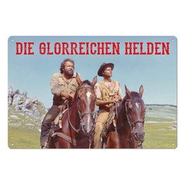 Blechwaren Fabrik Braunschweig Panneau métal Bud Spencer & Terence Hill 20 x 30 cm