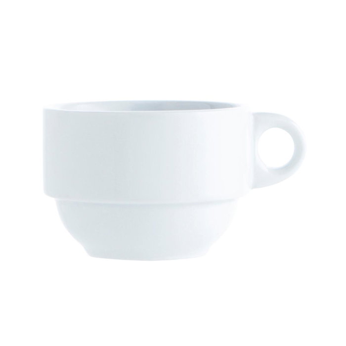 Quid Tasse en Porcelaine Basic 25 cL (12 Unités) Blanc Céramique Quid Tasse en Porcelaine Basic 25 cL (12 Unités) Blanc Céramique