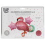 Party Time Ensemble de 4 Ballons Thème Flamant Rose