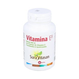 Sura Vitasan Complément Alimentaire Vitamine E Naturelle 400 UI 60 Perles Protection Cellules Oxydatif