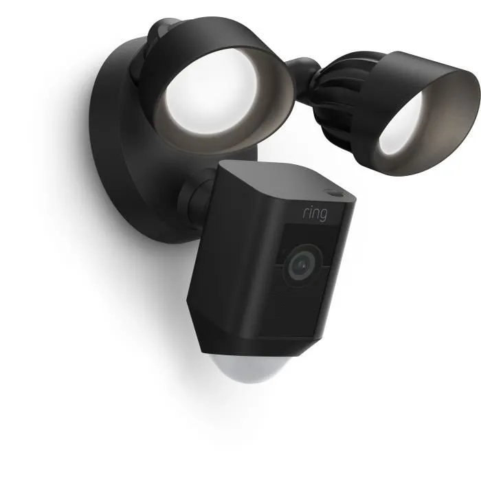 Ring - Caméra de Surveillance Floodlight Câblée Plus - Noir - avec projecteurs intégrés - Pour extérieur - Version UE Ring - Caméra de Surveillance Floodlight Câblée Plus - Noir - avec projecteurs intégrés - Pour extérieur - Version UE
