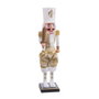 BigBuy Home Décorations de Noël Soldat Blanc et Doré