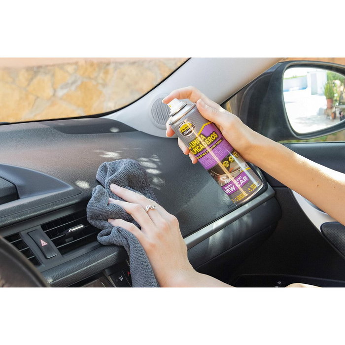 ABC ZABC12202 - Pack duo de nettoyage intérieur auto avec éponge et nettoyant pour tableau de bord - Pour surfaces délicates