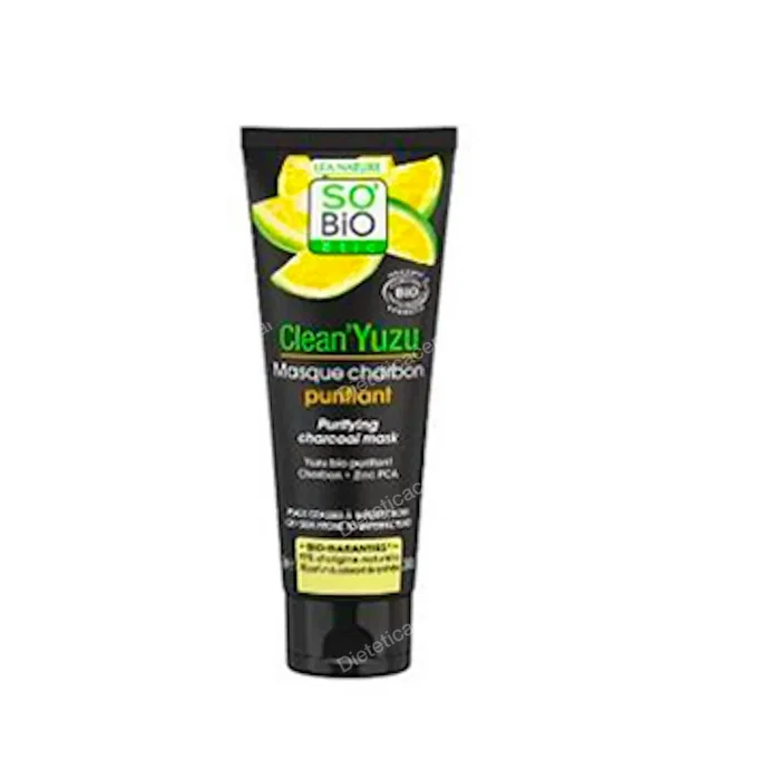 SO'BIO ETIC Masque Visage Purifiant au Charbon et Yuzu 75ml SO'BIO ETIC Masque Visage Purifiant au Charbon et Yuzu 75ml
