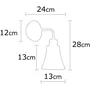 Applique murale Black en fer et verre