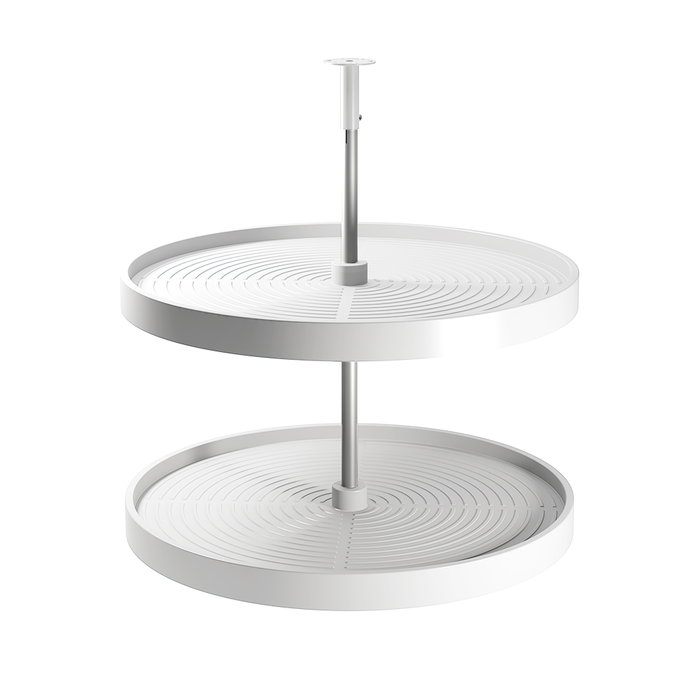 Emuca Jeu de plateaux circulaires Shelvo pour meuble de cuisine, pour module de 800 mm, plastique et aluminium, blanc Emuca Jeu de plateaux circulaires Shelvo pour meuble de cuisine, pour module de 800 mm, plastique et aluminium, blanc