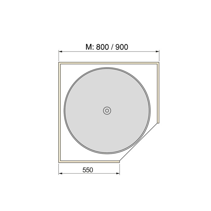 Emuca Jeu de plateaux circulaires Shelvo pour meuble de cuisine, pour module de 800 mm, plastique et aluminium, blanc Emuca Jeu de plateaux circulaires Shelvo pour meuble de cuisine, pour module de 800 mm, plastique et aluminium, blanc