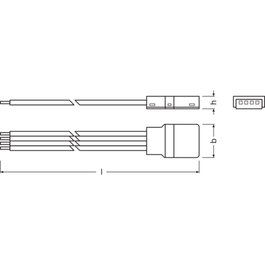 Ledvance Connecteurs de bande LED RVB CP/P4/500/P Pack 2