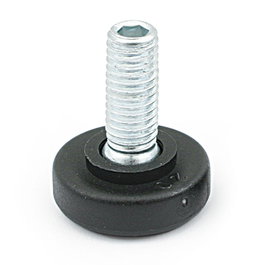 HERRAJES ALK Pied Niveleur VELO d24 M8X20 Noir avec Rotule