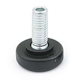 HERRAJES ALK Pied Nivelateur Velo D24 M8x20 Noir avec Rotule et empreinte Allen sur l'espagnolette