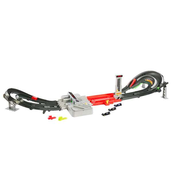 Mattel - Hot Wheels - Circuit de course F1 motorisé avec 3 voitures - Référence JDY16 - Jeu de circuit pour enfants +5 ans avec designs d'équipes Red Bull, Haas, Williams