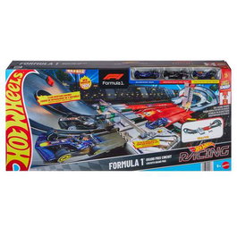 Mattel - Piste Hot Wheels Racing F1 motorisée avec 3 voitures échelle 1:64 - 30.5x168.5x43.5 cm
