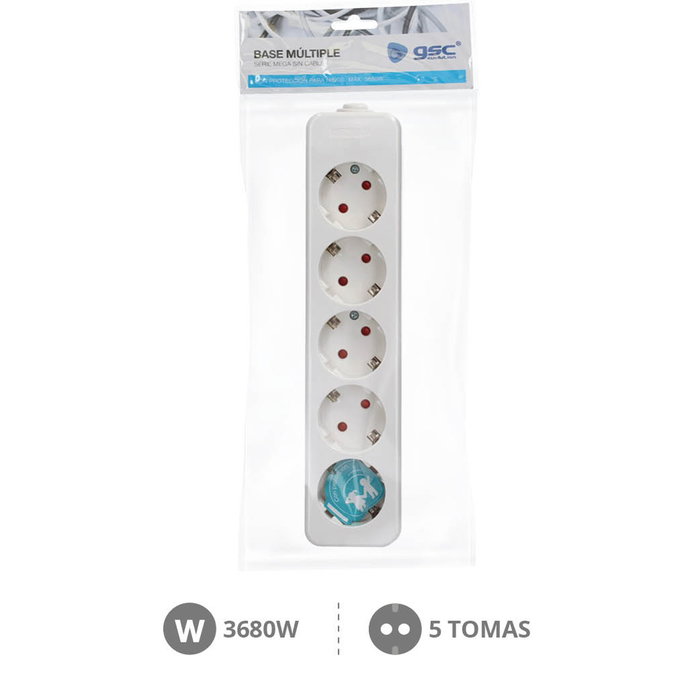 GSC Evolution Base multiple Serie Mega 5T sans câble, Blanc