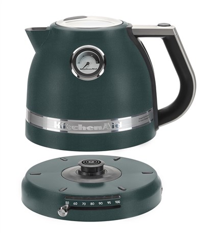 Kitchenaid 5KEK1522 Bouilloire électrique 1,5 L vert design Palmeira avec contrôle de température et paroi double