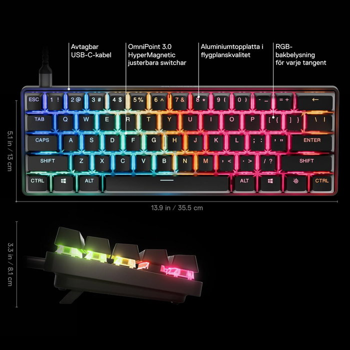 Clavier SteelSeries 64913 Noir Qwerty US