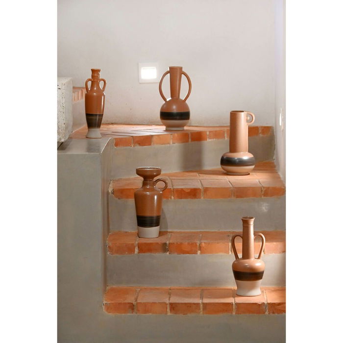 Vase DKD Home Decor Blanc Gris Terre cuite Porcelaine 13,3 x 11 x 27,3 cm 13,3 x 11 x 28 cm (3 Unités)