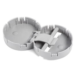 HERRAJES ALK Connecteur à encastrer pour table, Gris, 55 mm
