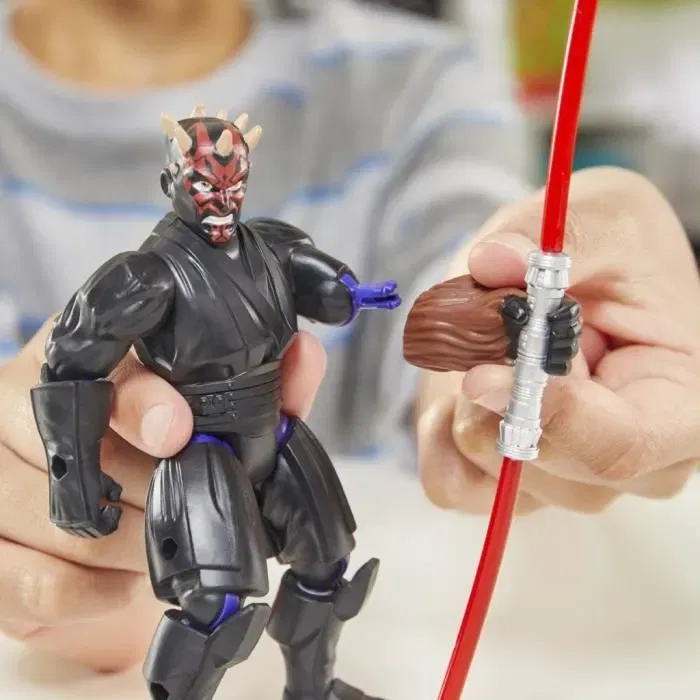 Hasbro MixMashers Star Wars Dark Maul, figurine personnalisable 12 cm à mélanger et combiner avec accessoires, jouet enfant dès 4 ans
