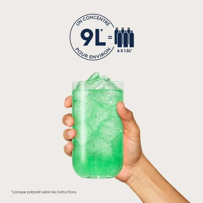 SodaStream Concentrés Menthe Sans Sucres - Lot de 6 Bouteilles de 440 ml - Jusqu'à 54 Litres de Boissons Pétillantes