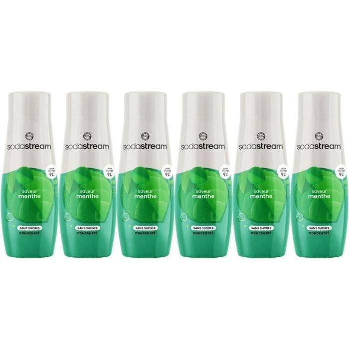 Sodastream Lot de 6 concentrés Menthe sans sucres Sodastream Lot de 6 concentrés Menthe sans sucres