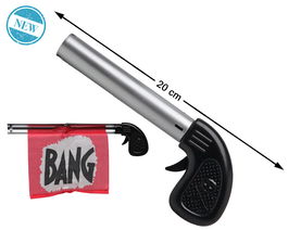 Pistola de Déguisement Western Noir 20 cm avec Poignée Marron - Revolver Cowboy, Accessoire Sheriff