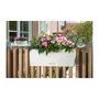 Lechuza - Jardinière Balconera Cottage 50 - Bac rectangulaire avec réserve d'eau - Blanc - 44 cm x 33 cm
