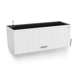Lechuza - Jardinière Balconera Cottage 50 - Bac rectangulaire avec réserve d'eau - Blanc - 44 cm x 33 cm