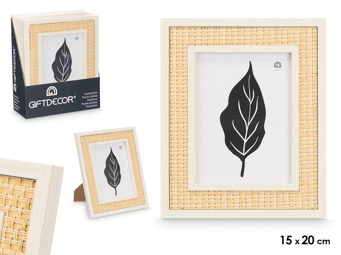 GIFTDECOR Portafotos Natural Cuerda 15 x 20 cm - Lot de 12 GIFTDECOR Portafotos Natural Cuerda 15 x 20 cm - Lot de 12