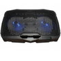 Conceptronic Thana07B Support de Refroidissement pour Ordinateur Portable 17 pouces avec 2 Ventilateurs LED Bleu USB Noir