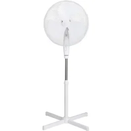 Oceanic Ventilateur sur pied oscillant 45 W - Diamètre 40 cm - Hauteur réglable jusqu'à 125 cm - 3 vitesses - Blanc