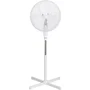 Oceanic Ventilateur sur pied oscillant 45 W - Diamètre 40 cm - Hauteur réglable jusqu'à 125 cm - 3 vitesses - Blanc