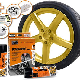 Foliatec Gomme Liquide Set Doré Métallique 2 X 400 mL FO2047