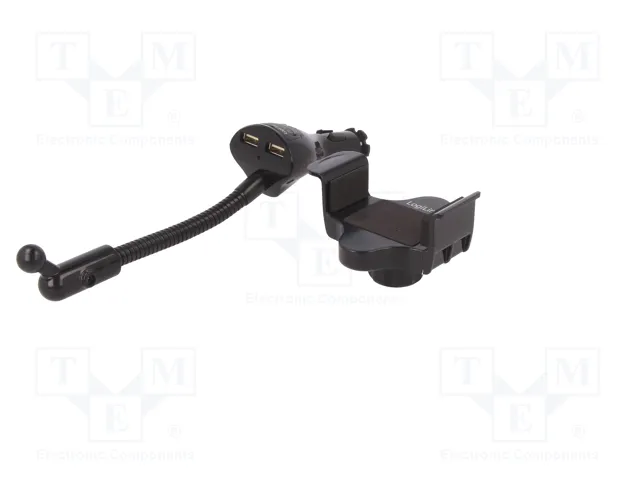 LOGILINK Attache automobile noir avec 2 ports USB A