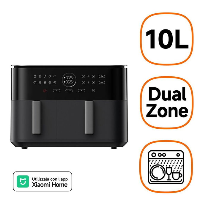 Friteuse à Air Xiaomi DUAL ZONE AF 10L Noir 2700 W 10 L