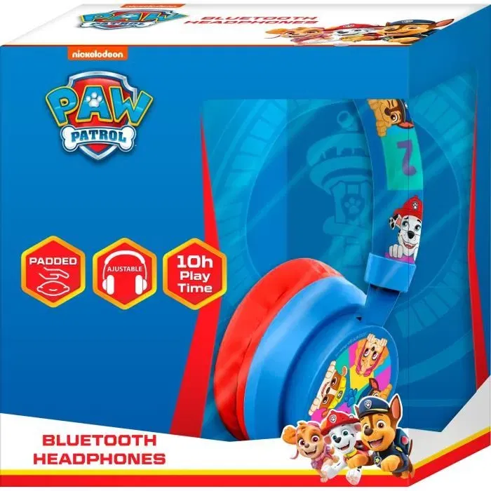 Kids Licensing Casque Audio Enfants PW19914 Bluetooth - Autonomie 10h - Rechargeable par USB - Rembourré - À partir de 3 ans