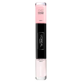 L'Oreal Paris Infallible Vernis à ongles 2-en-1 042 Lollpink Illimité (Pack de 2 x 5 ml)