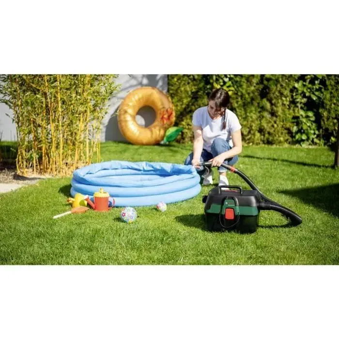 Bosch AdvancedVac 18V-8 - Aspirateur 3 en 1 sans fil pour eau, poussières et débris, avec fonction gonflage, sans batterie