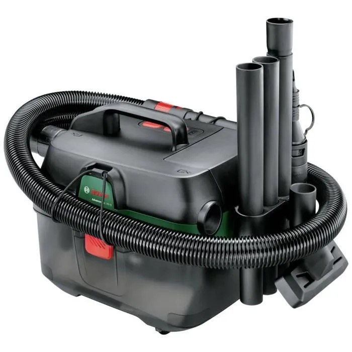 Bosch AdvancedVac 18V-8 - Aspirateur 3 en 1 sans fil pour eau, poussières et débris, avec fonction gonflage, sans batterie