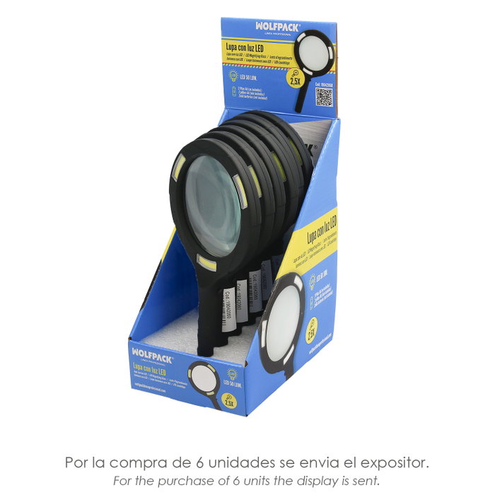 WOLFPACK LINEA PROFESIONAL Lupa con LED 2,5x Aumentos Ø11cm