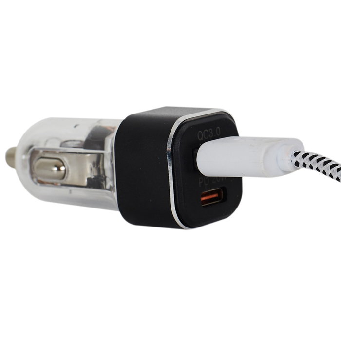 Be Mix Chargeur USB de voiture avec double sortie USB et USB-C Be Mix Chargeur USB de voiture avec double sortie USB et USB-C