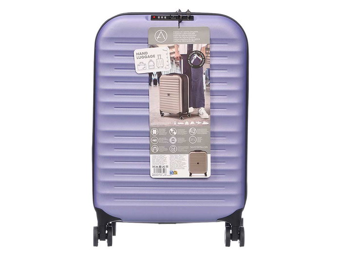 Arte Regal Malette Pliable 37L avec Cadenas 40x55x16 cm, Voyage Cabine, Lila et Noir (Set de 3)