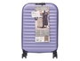 Arte Regal Malette Pliable 37L avec Cadenas 40x55x16 cm, Voyage Cabine, Lila et Noir (Set de 3)