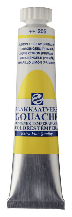 Talens Peinture à la détrempe extra fine Jaune citron (Primario) 205, 20 ml Talens Peinture à la détrempe extra fine Jaune citron (Primario) 205, 20 ml