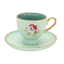 WIDDOP & CO Tasse à thé et soucoupe Ariel Princesas Disney vert menthe