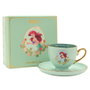WIDDOP & CO Tasse à thé et soucoupe Ariel Princesas Disney vert menthe